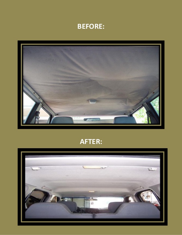 headliner before and after replacement